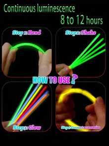 100 Stücke Mehrfarbige Glitzer Stäbe, Partystäbe mit Glitzer, hochwertige Glitzerstäbe, bunte Hochzeitsstäbe, 8-12 Stunden durchgehend leuchtend, geeignet für Empfänge, Konzerte, Bars, Nachtclubs, Lichtpartys