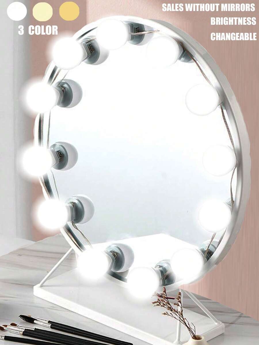 Đèn trang điểm gắn tường LED, 1 bóng, dùng nguồn USB, có thể điều chỉnh màu sắc và độ sáng, lý tưởng để chiếu sáng gương, phòng tắm, phòng vệ sinh. - Nhiều màu - Xem 1