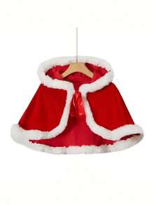 Selendang Natal Wanita - Merah & Hijau, Bahan Fleece Tebal, Model Berkerudung, Dapat Dicuci dengan Mesin, Hangat & Tahan Angin, Cocok untuk Pesta Liburan, Pertunjukan Panggung, Pertemuan Keluarga, Pakaian Rumahan, Desain Berkualitas, 100% Poliester - MultiWarna - View 13
