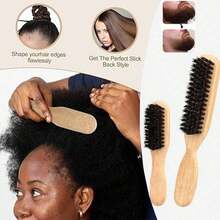 1pc/2pcs Men Beard Brush, Hair Brush, Hair Comb, Women's Bangs Comb, Edge Brush, Volumizing Hair Brush, Anti-Static Hair Styling Tools