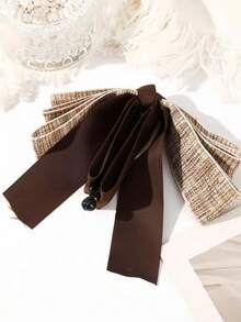 Ribbon Bow Banana Hair Clips For Women Girl,1PC Vertical Ponytail Claw Clip Korean Style Bowknot Ponytail Claw Large Banana Clip For Thick Hair Accessories, Claw Clips, Hair Claws, Hair Slide, Hair Barrettes