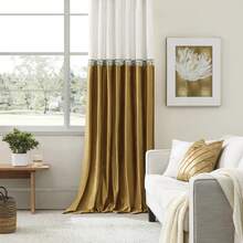 Velvet Vintage Curtains For Living Room 96 Inches Ivory Gold Window Treatment Curtain Embroidered Floral Drapes Blackout Retro Curtains 2 Panels Set - bạch kim - Xem 6