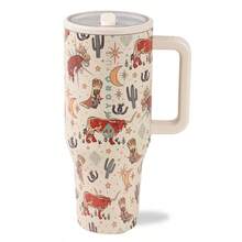 hydrojug NEW Hydro Jug Traveler 32OZ/40OZ Tumbler Straw Lid Stainless Steel Vacuum Insulated Car Mug Double Wall Thermal Iced Travel - Rodeo - 查看 4