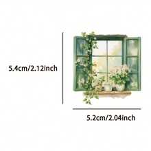 50 Charming Garden Scene Vinyl Stickers, Transparent, With Floral And Cottage Designs - Perfect For Laptops, Water Bottles, Helmets, Skateboards - Ideal Christmas Or Reward Gifts - 1 - Xem 6