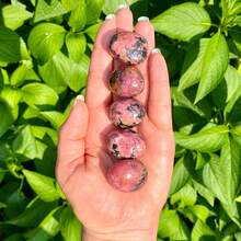 1/3/5pcs Polished Natural Red Calcite Tumbled Stones - Suitable For Aquarium Decor, Bonsai Planter Decoration - Rhodonite - View 9