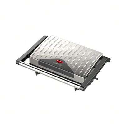 Muvip sandwichera grill inox 750w - placa superior basculante - presion uniforme - asa tacto frio