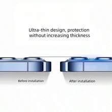 【2025新款隐形手机壳】兼容 17系列，镜头保护膜，磨砂纤维底面，高清玻璃面板，9H防刮防污，超薄贴合，适用于所有手机壳，易于安装和拆卸，无痕，适用于所有Pro Max/Air机型 - 無色 - 查看 5