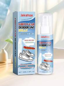 JAKEHOE; 100ml; Xịt khử mùi giày và tất; Khử mùi giày; Làm thơm giày và tất; Nhanh chóng loại bỏ mùi hôi từ giày và tất, giữ cho chúng luôn tươi mát và khô ráo, đồng thời giảm sự phát triển của vi khuẩn. - chất khử mùi - Xem 8