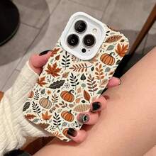 Funda protectora de alta calidad con orificios grandes, compatible con los modelos 17, 16, 15, 14, 13, 12 y 11 Plus Pro. Colores: negro clásico, morado, gris y blanco. Funda protectora suave. Ideal para Halloween y Acción de Gracias. QY2, Festivo, Protector - Negro - Ver 2