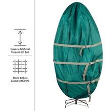 Tiny Tim Totes 83DT5583 Premium Upright Christmas Tree Canvas Storage Cover Bag 9 FT Green 9 Foot - Green - View 5