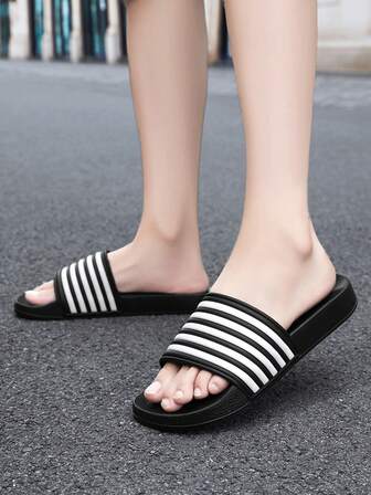 Summer Men's Fashion Slippers, Unisex Couple Slippers, Non-Slip Beach Garden Flat Sandals, Men's Outdoor Flip Flops, Casual Soft Bottom Comfortable Slippers, Men's Indoor Slippers, Bathroom Non-Slip Sandals, Suitable For Indoor And Outdoor, One-Strap Size 36-50, Holiday Gift (Irregular Pattern)