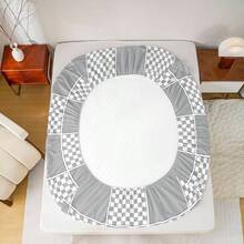 - Juego de ropa de cama de cuadros grises a cuadros para nios, nias, diseo geomtrico moderno de cuadros - Gris - Ver 4