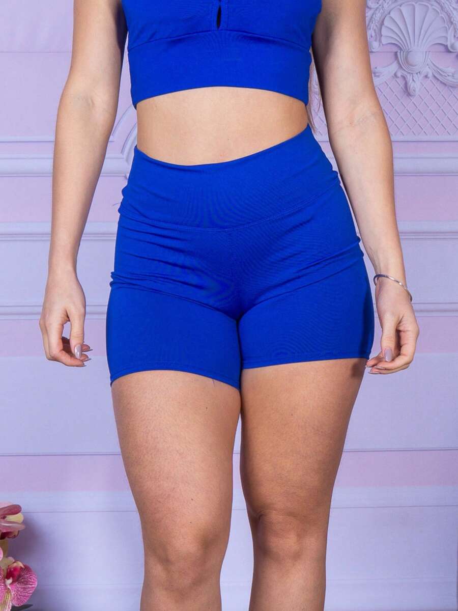 Women Sports Shorts - Royal Blue - View 1