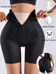 Women's High Waist Front Zipper Lift Tummy Control Seamless Slimming Shorts, Thin Waist Shaping Comfortable Shapewear