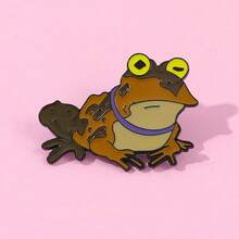 1 Pc Fantasy Cartoon Animal Brooch Classic Frog Shaped Enamel Pin Backpack Clothing Jewelry Metal Badge Accessories A Gift For Friends