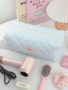 1Pc Cute Strawberry Pattern Print Hair Dryer Storage Bags Hair Curler Storage Bags For Travel Portable Hair Dryer Storage Bag Multifunctional Cosmetic Bag Cosmetic Storage,Hair Care Essential Oil Storage Bag ,Travel Toiletry Bag Handbag Dustproof Large Capacity Electric Curling Wand Straight Plate Clip Protective Cover Hair Dryer Storage Travel Essentials - 彩色 - 查看 8