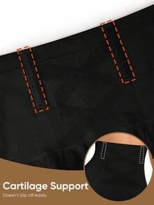 MIOTAN 1pc Women High Waist Lace Patchwork Shaping Tummy Control Slimming Leggings - Black - View 5