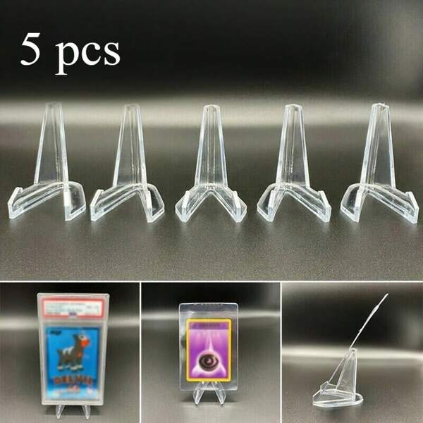 1pc Transparent Coin Display Stand, Triangular Holder For Commemorative Coins And Medals