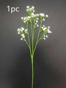 1/3/5 pièces Bouquet de fleurs artificielles vertes de Gypsophila, bouquet de mariage de fête d'anniversaire de jardin extérieur, décoration de maison de centre de table de vase, décoration du Nouvel An, rentrée scolaire