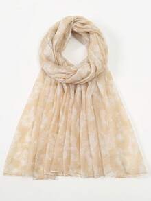 1pc Floral Print Casual Cute Party Polyester Scarf, All Season