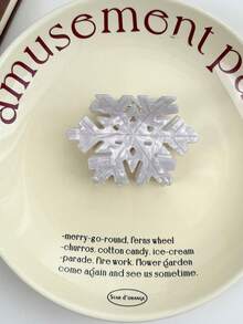 1pc Christmas New Acetate Santa Claus Hair Clip, Sweet & Cute Atmosphere Hair Claw, Creative High-End Retro Leaf Hair Clip For Women Elegant Hair Accessories Elegant Claw Clip Winter Hair Clutch