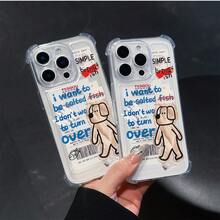 Funda transparente para teléfono, compatible con 5, 6, 6S, 6 Plus, 8, SE2, SE3, X, XS, XR, XS, 11, 11 Pro, 11 Pro, 12, 13, 14, 15, 17, 16, 17, 18 y 19. Protección contra golpes y caídas en las cuatro esquinas. Ideal para San Valentín, cumpleaños o como regalo. Diseño con estampado de pez salado. - Colores mixtos 1 - Ver 6