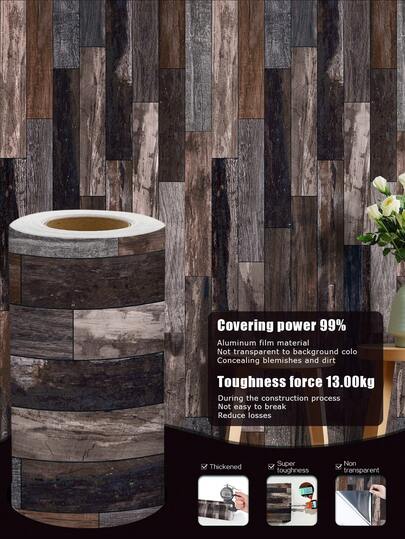 1 Roll 1m/3m/5m Gray, Brown Textured, Geometric, Artistic Style Wallpaper, Removable And Self-Adhesive Contact Paper, Vinyl Wallpaper, DIY Home Decor, Room Background, Bedroom, Kitchen, Living Room, Bathroom, Cabinet, Table & Chair, Furniture Renewal Cover