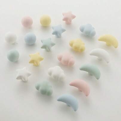 1/2/3 قطعة من مقابض الخزانة والأدراج والأبواب ذات لون الماكرون الكرتوني الجميل المطفي الخزفي الصلب (مع براغي مجانية)، مقابض مناسبة لأنواع مختلفة من أثاث غرفة النوم مثل طاولات الجانب والخزائن والأثاث المنزلي الديكوري