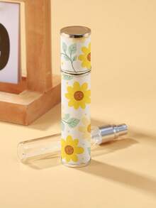 1 pezzo Bottiglia di profumo vintage in pelle da 10ml con stampa floreale e totem, di alta qualità, flacone spray portatile per viaggi