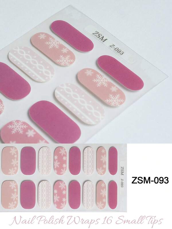 Full Wrap Nail Polish Stickers 1 Sheets Set Summer Nail Art Wraps Self-Adhesive Nail Polish Stickers Waterproof Long-Lasting Fashionable Gel Nail Strips DIY
