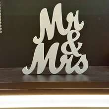 1 Set Of Mr&Mrs Wooden Wedding Decoration Set, Wedding Table Sign With Letter Decoration, Wooden Stand-Alone Letters For Photo Props, Rustic Decoration, Wooden Letters For Main Table Wedding, Anniversary Party Valentine's Day Retro Commemorative Party Favors Best Gifts, Wedding Decor, Home Decor, Room Decor Bride Birthday Graduation Birthday Decorations Party Decorations Bachelorette - Ông Bà - Xem 10
