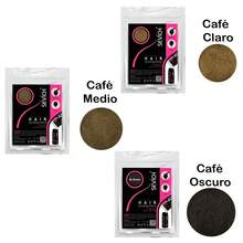 Pack de 100g de Micro Fibras Naturales Adherentes Capilares ÍNEA - Disimula Calvicie en Todo Tipo de Cabello - Café Medio con Frasco Aplicador - Cafe Medio - Ver 5