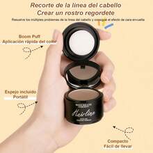 Polvo para Retocar Raíces de Cabello Hipoalergénico - Coloración para Todos Tipos de Cabello, Marrón, Talla Única - Marrón - Ver 3