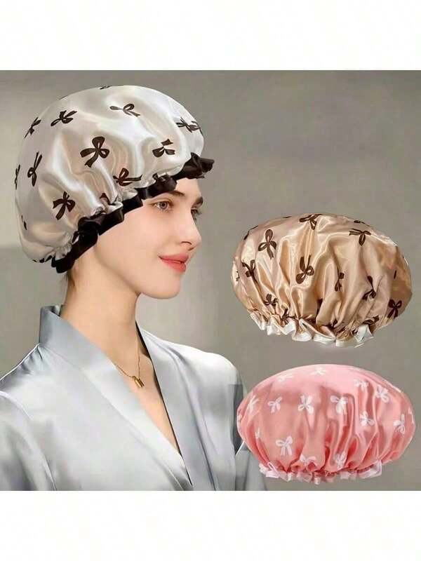 1 pieza y 3 piezas Gorro de ducha de doble capa impermeable Nuevo gorro de ducha Gorro para mujeres Maquillaje Cocina Humo de aceite Gorro a prueba de polvo Adulto Gorro grueso