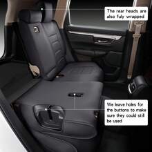 Custom Fit For CRV Car Seat Covers Fit For CRV With Faux Leather(Full Set) - Đen và đỏ - Xem 9