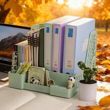 Desktop Book Stand Shelf, Document Organizer Rack, A4 File Holder - Multicolor - View 14