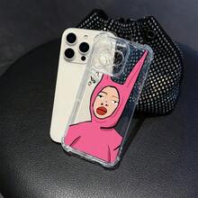 Funda transparente con diseño espacial para teléfono. Compatible con los modelos 5, 6, 6S, 6 Plus, 8, SE2, SE3, X, XS, XR, XS, 11, 11 Pro, 11 Pro, 12, 13, 14, 15, 17 y 16 Funda protectora antigolpes y anticaídas en las cuatro esquinas para phone 17, 18 y 19. Ideal para San Valentín, cumpleaños o como regalo. Diseño de conejito rosa. - Colores mixtos 1 - Ver 3