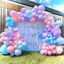 25/50pcs Pink, Purple, Blue 10in/25.4cm Metallic Pastel Balloons, Rainbow, Pearl Pink, Blue, Purple Party Balloons. Suitable For Birthday, Wedding, Valentine's Day, Christmas, New Year, Opening Ceremony, Graduation Season, Home Decor, Balloon Arrangement, Balloon Party, Photography Props, Check-In Photo Atmosphere Background, Still Life Decoration - Màu tím - Xem 1