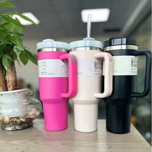 زجاجة مياه رياضية معزولة من الفولاذ المقاوم للصدأ سعة 40 أونصة مع قش للرياضة والسفر والمدرسة، سعة كبيرة 40 أونصة، كوب قهوة معزول فراغيًا معاد استخدامه، كوب مياه محمول 40 أونصة، يحافظ على درجة حرارة المشروبات ساخنة/باردة لساعات، مقاوم للتعرق، متين، زجاجة مياه رياضية 40 أونصة للأنشطة الخارجية والتخييم والقيادة، هدية عيد ميلاد، هدية عيد الميلاد للرجال والنساء عشاق اللياقة البدنية