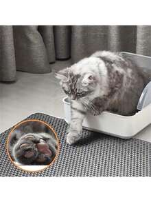Alfombra para arena de gato de doble capa, de EVA lavable, anti-transportar arena de gato, alfombra a prueba de salpicaduras, alfombra de inodoro para gatos, alfombra para arena de gato - Ver 10