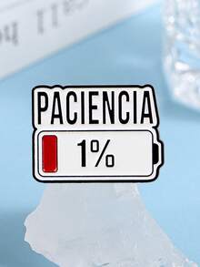 1pc Spain Pacific Enamel Brooch, 1% Battery Powered, Can Be Used As Brooch, Lapel Pin, Backpack Badge Accessory, Fashionable Jewelry Gift - Black and White - View 2