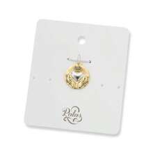 Women's Hand Heart Crown Charm Silver Brass 25 X 25 Mm