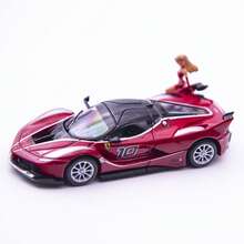 Burago 1:64 比例法拉利系列赛车模型，儿童迷你压铸复制车，小型合金收藏车模型，新年圣诞节生日礼物 - 1:64 Ferrari-FXX K RED - 查看 2