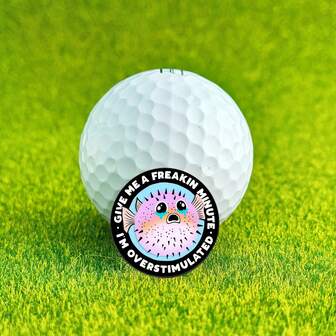 Puffer Fish Shaped Magnetic Hat Clip - Golf Ball Marker - Easy To Use Golf Accessory For Locating Balls On The Green, Perfect Gift For Golfers!