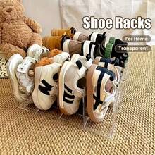 Transparent Plastic Shoe Rack - No Assembly Required Space-Saving Multi-Tier Floor Standing Shoe Cabinet, Durable Clear Storage Shelves, Suitable For Entryway, Closet, Home Organization, Layered Storage System, Easy To View, Practical Shelving - Multicolor - View 7