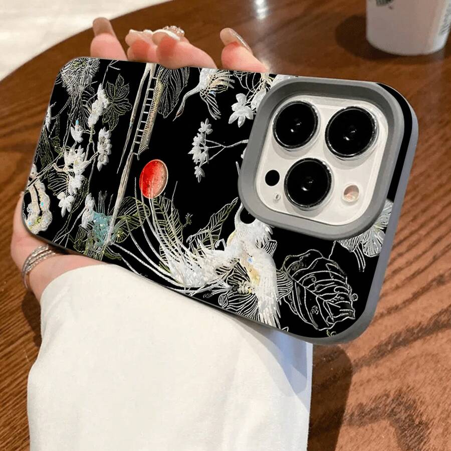 Funda protectora suave de alta calidad con orificios grandes, compatible con los modelos phone 17, 16, 15, 14, 13, 12 y 11 Plus Pro. Disponible en negro clásico, morado, gris y blanco. Ideal para Halloween y Acción de Gracias. - Gris - Ver 1