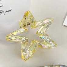 Colorful Star Crystal Candy Color Hair Clips, Hair Claws For Bun Updo, Hair Claw, Hair Accessories Elegant Claw Clip Winter Hair Clutch