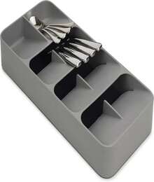 Joseph Joseph DrawerStore Compact Utensil Organizer For Kitchen Drawer Silverware, Flatware Tray, Small, Grey - ColorA - 查看 1