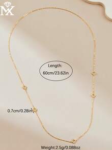 1pc 925 Sterling Silver Personalized Sexy Y-Shaped Tassel Necklace, Sweater Chain, Inlaid With Sparkling Zirconia Four-Leaf Clover Decor, Adjustable Delicate Chain Design, Crafted For Women. Elegant For Daily Wear And Party Gifting, Women's Gift, Birthday, Girlfriend, Best Friend, Anniversary, Valentine's Day Jewelry Gift. - Style 1 - View 3