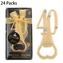 Apribottiglie per compleanno, inclusi 15, 18, 21, 30, 40, 50, 55, 60, 65, 70, 75, 80, 90, 100 anni, regali per feste di compleanno, anniversari di matrimonio o anniversari, decorazioni e souvenir per feste, regali per gli ospiti, regali per addio al nubilato e matrimonio, regali di San Valentino